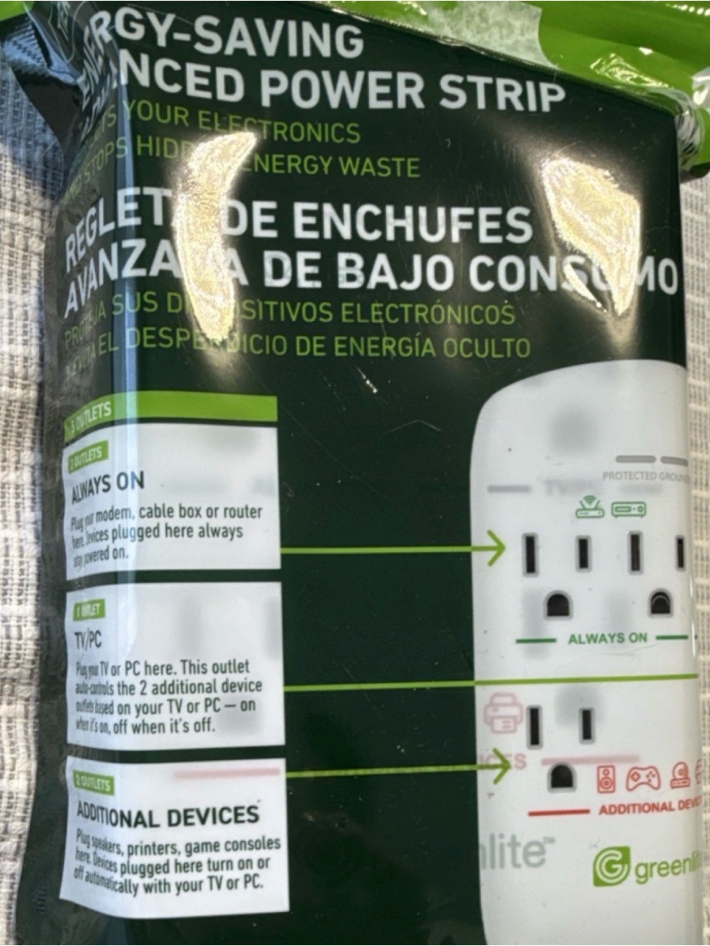 Energy-Saving Advanced Power Strip - White